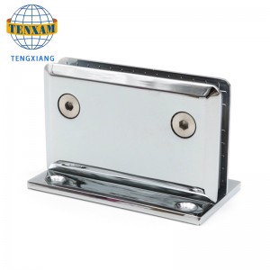 Clip de salle de bain Salle de douche Accessoires de quincaillerie Porte vitrée Charnière Charnière Alliage de zinc Clip Verre Chambre de douche Charnière 180 degrés