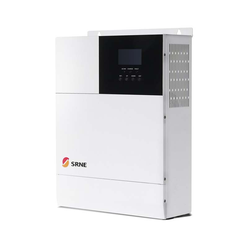 SRNE MPPT MAX 5000W SOLAR HYBRID INVERTER 80A PURE SINE WAVE D'ondes SINE 48V 220V PV Charge 145V 50HZ 60HZ Auto LCD Auto écran LCD
