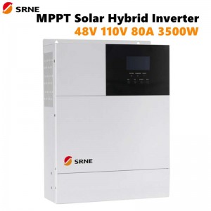 SRNE MPPT Solaire Hybrid Charge Inversateur 80A Contrôleur PURE PURE VAN D\'AVAGE SINES PURE 48V 110V PV Volt 145V 50Hz 60Hz Off-Grid