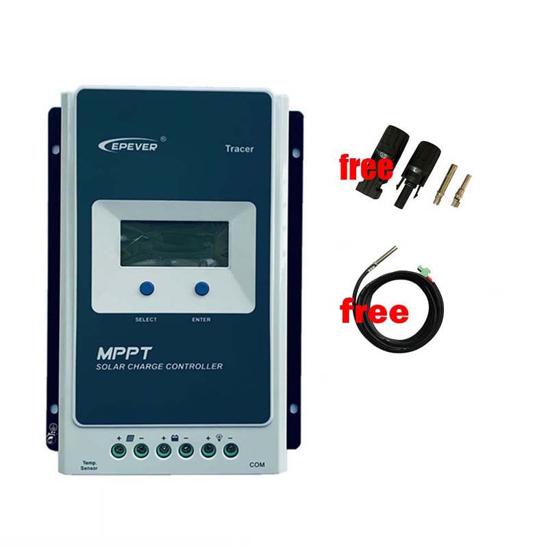 Contrôleur de charge solaire EPPT MPPT 12V 24V 10A 20A 20A 30A 40A Pile de lithium-acide LITHIUM Régulateur solaire LCD Display Max 100V