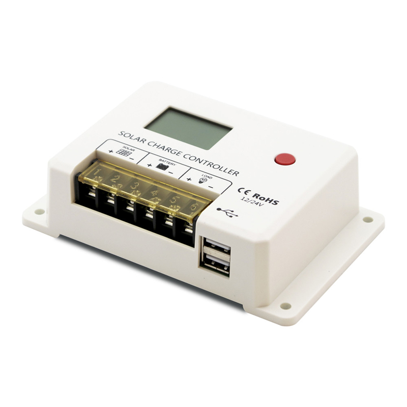 NOUVEAU SRNE PWM 10A 20A 30A Contrôleur de charge solaire 12V 24V Auto écran LCD Dual USB 5V/2A Port pour la batterie au lithium-plomb-acide
