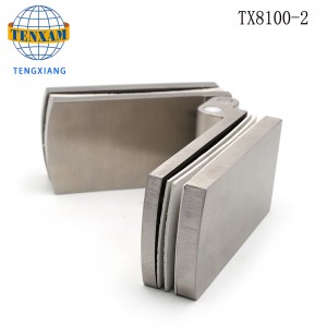 Matériel de salle de bain Heavy Duty Duty Plier longue 180 degrés Douche de douche Verre à la charnière sans verre