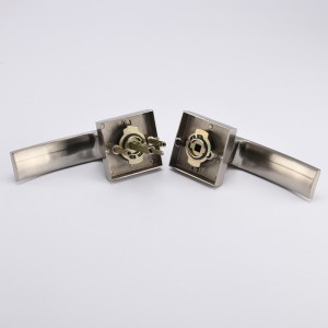 S7811 Poignée de portenickel en satin avec verrouillage et clé, serrure de porte d\'entrée à clé \\\\ levierndoor, verrouillage de levain de porte d\'entrée