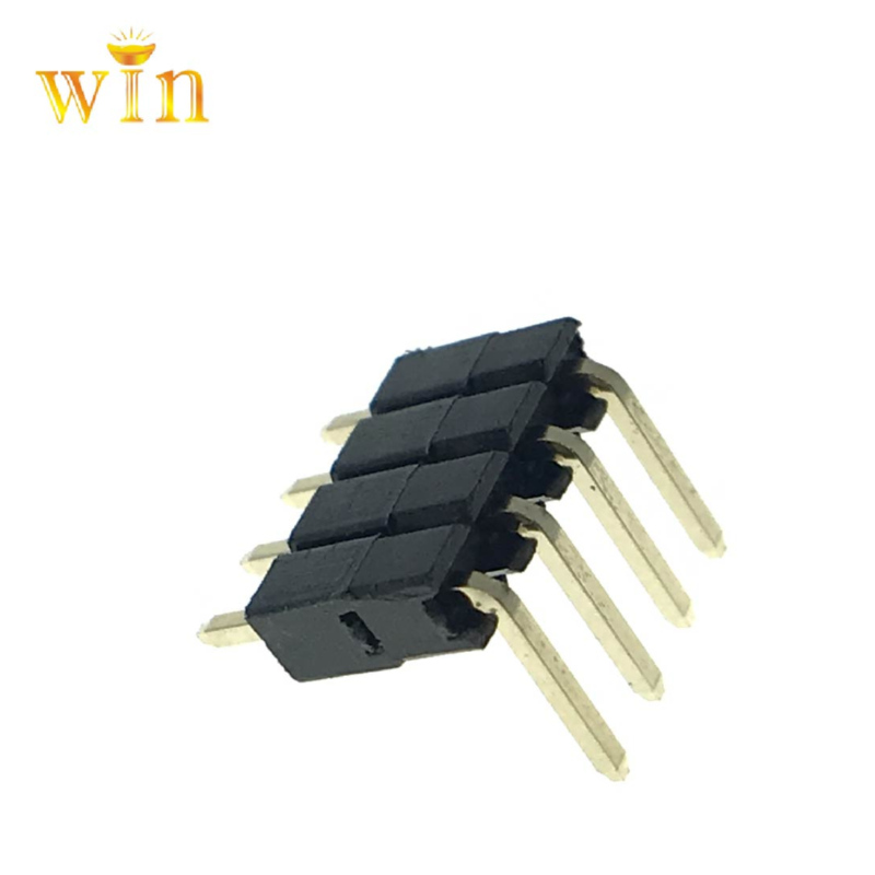 2.54mm 2P ​​~ 40p 90 ° Angle droit Deux plastiques Ajout du raccord d'en-tête de broche ajouté