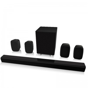 FB-SB55 5.1ch Haut-parleur Bluetooth SoundBar avec subwoofer câblé externe