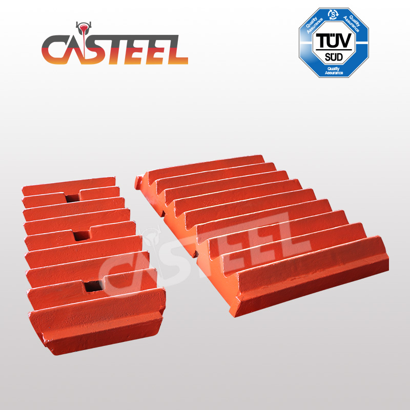 Orca PE1000x 1200 PLAQUE JAW 3 PCS Type Pièces de concasseur OEM, plaque latérale et cales