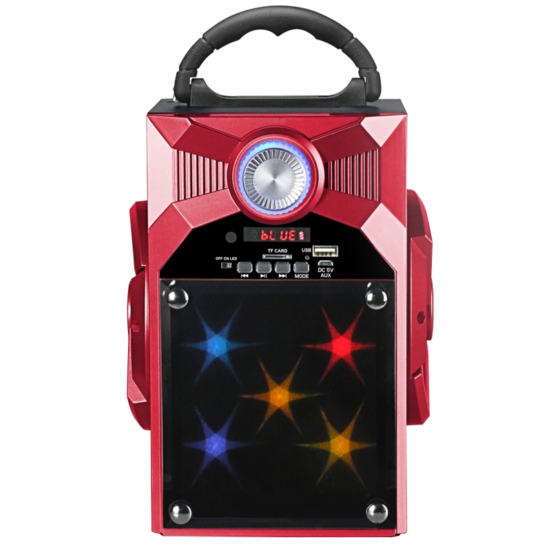 Haut-parleur Bluetooth portable FB-BS88688S avec éclairage LED miroir de verre