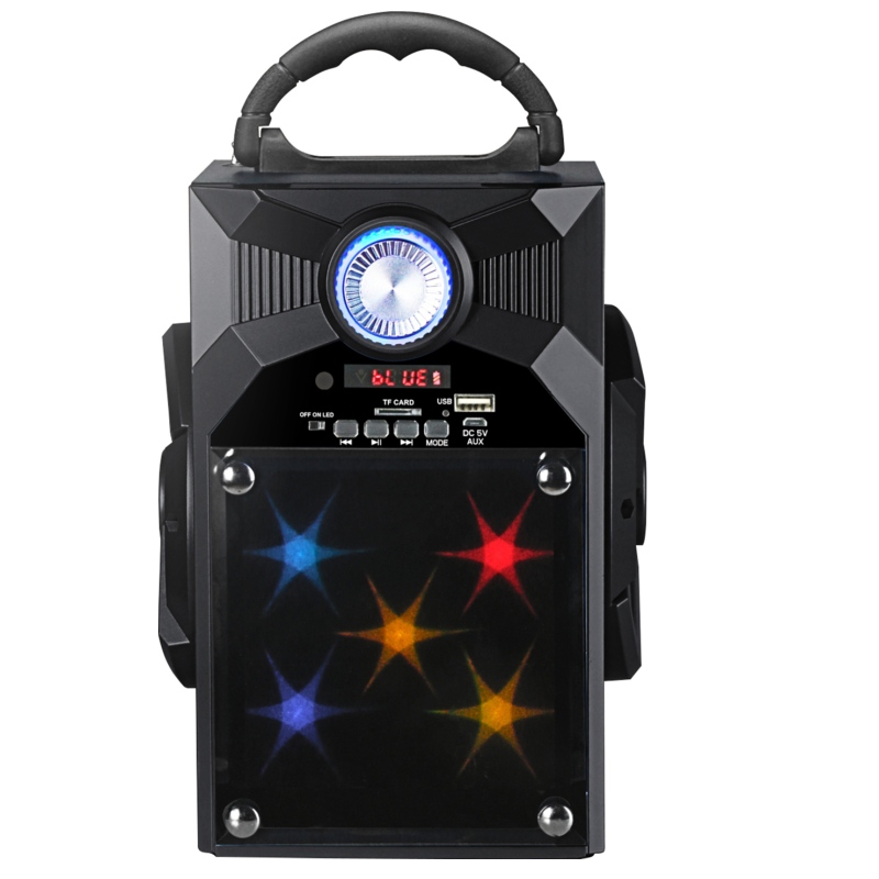 Haut-parleur Bluetooth portable FB-BS88688S avec éclairage LED miroir de verre