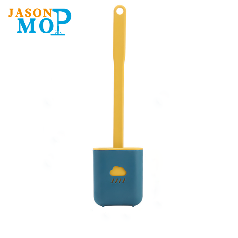 JASON Ménage Nettoyage Brosse De Toilette En Plastique Brosse De Toilette En Silicone Souple Plat Avec