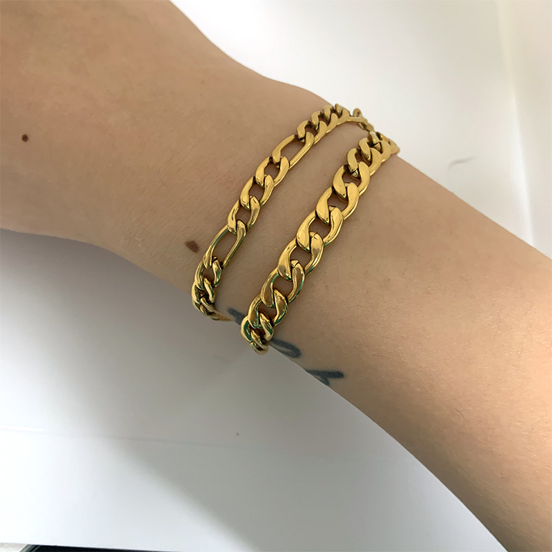 Bracelet de mode européen et américain/STAlless acier doré plaqué or