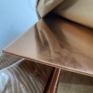 Plaque de cuivre rouge