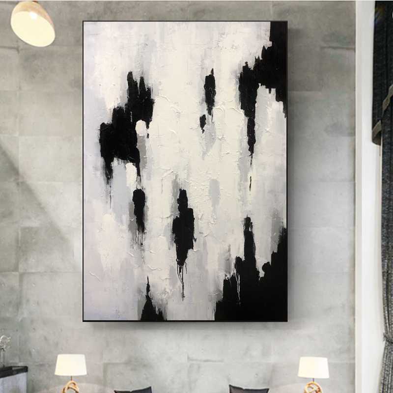 Mur d'art contemporain à la main suspendu à l'huile abstraite peinture sur toile pour la décoration de bureau à domicile