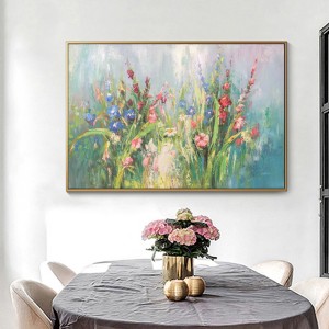 Vente en gros Dernières technologies murales Fleur Décoration de fleur peinture peinture à l\'huile de toile à la main