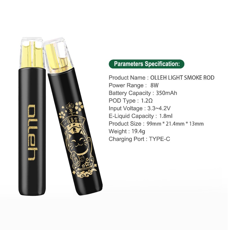 Kit authentique de vapes jetables Kit cigarette 1,8 ml pod de pod 350mAh
