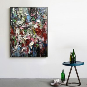 Wholesale escalier d\'escalier d\'entrée décoration de mur moderne art abstrait eau peinture peinture image