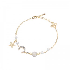 Bracelet Star Moon Pearl