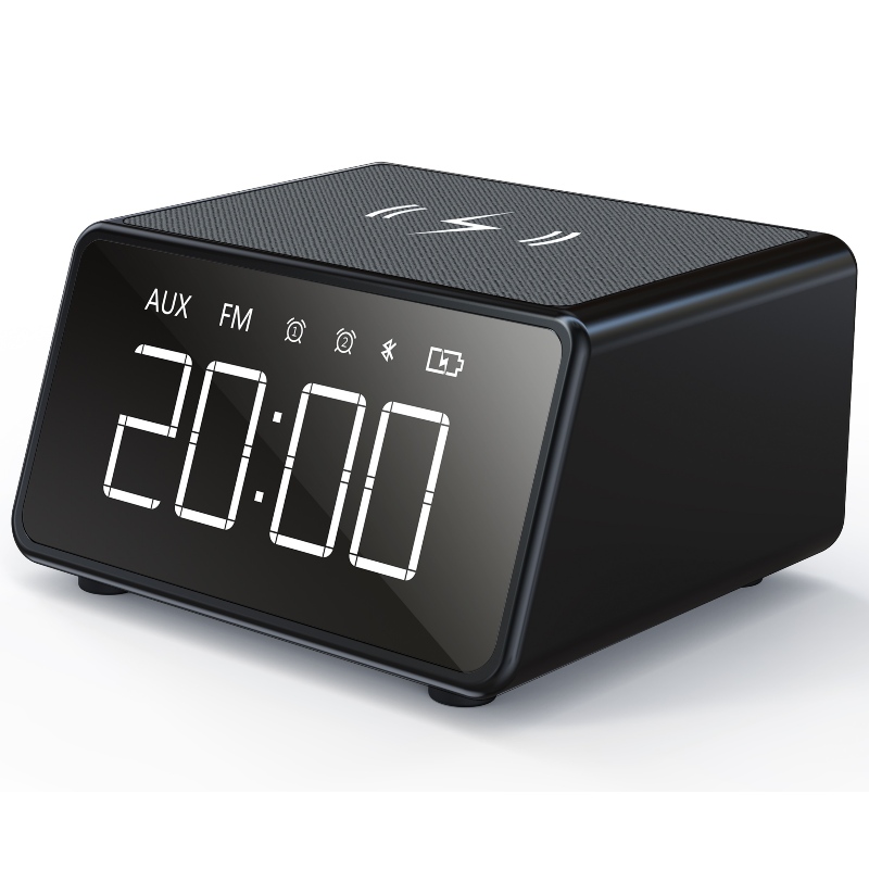 FB-CR01W 1.4inch Horlogerie Bluetooth avec chargeur sans fil Qi