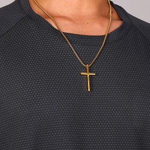 Collier de croix de tempérament simple