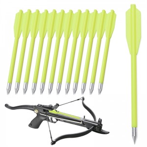 Elong Extérieur 110298 6.5inch Boulons d\'arbalète en plastique Point d\'acier pour arbalète de pistolet