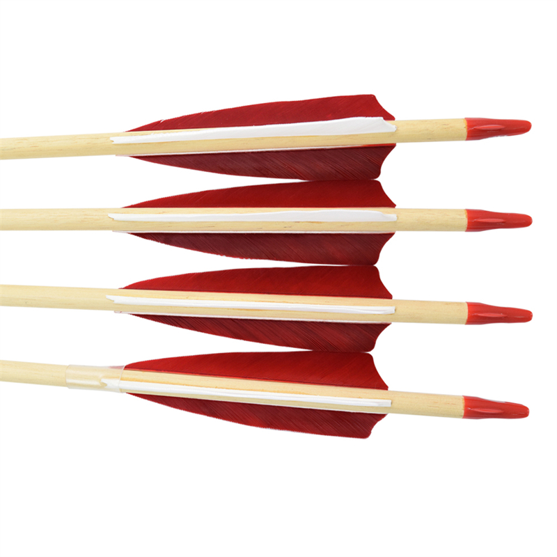 Elong Extérieur 110260-01 28inch Flèche en bois avec Turquie Plume Tir à l'arc Tirage et chasse