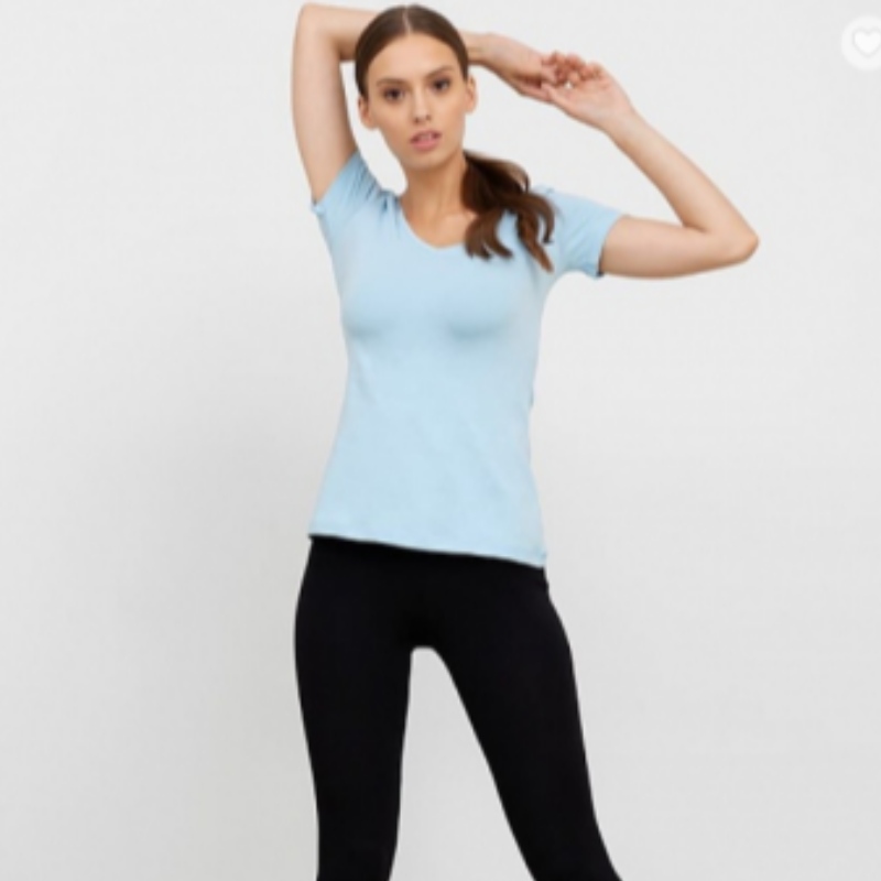 T-shirt Slim Fit en bleu clair