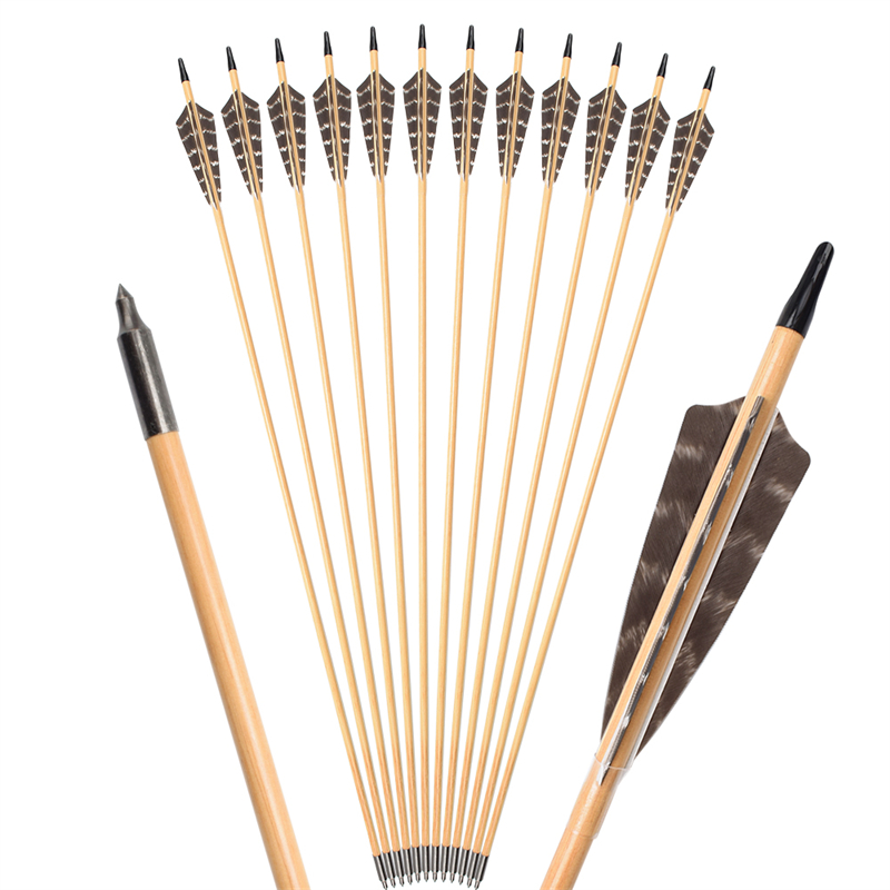 Elong Extérieur 117027-01 Flèche en bois OD9MM 30inch avec tir à l'arc traditionnel