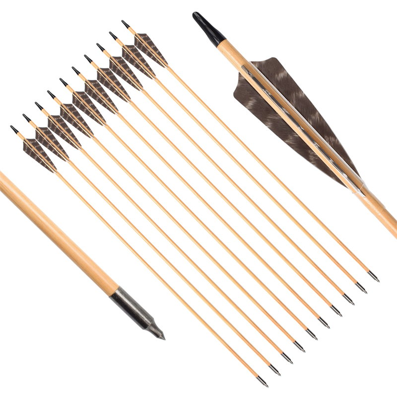 Elong Extérieur 117027-01 Flèche en bois OD9MM 30inch avec tir à l'arc traditionnel