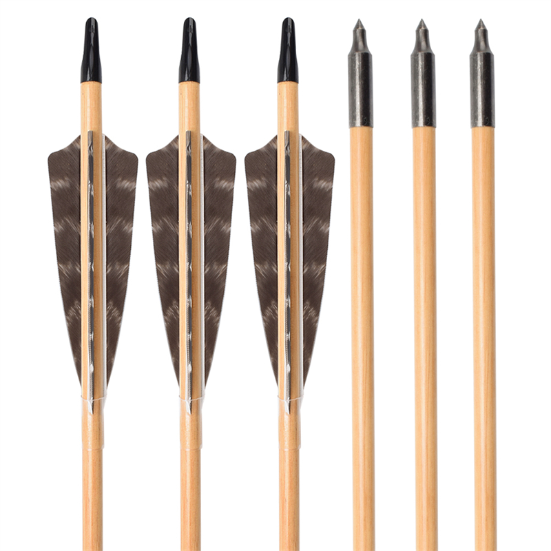 Elong Extérieur 117027-01 Flèche en bois OD9MM 30inch avec tir à l'arc traditionnel