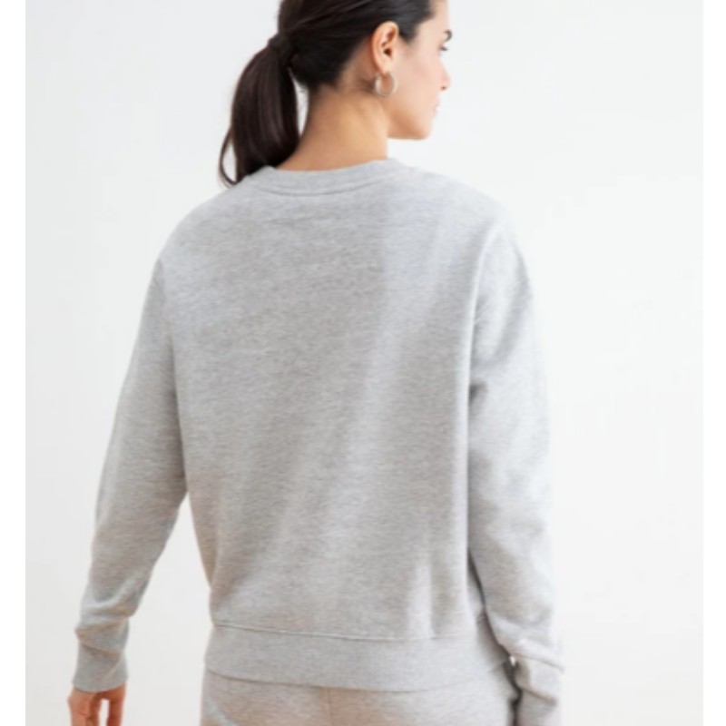 Sweat-shirt gris clair sans poches