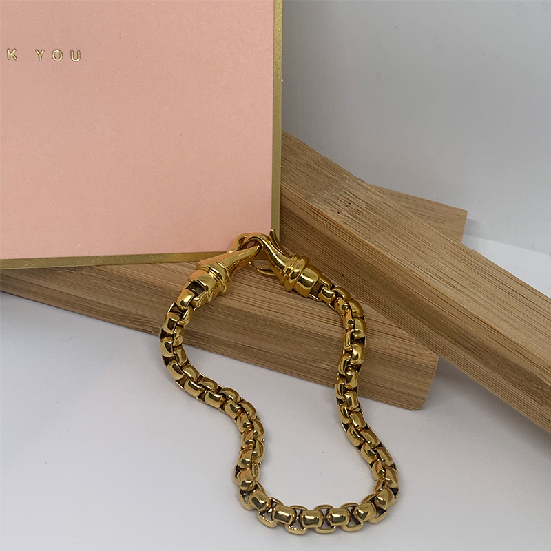 Chaîne perle généreuse en acier inoxydable de mode européenne et américaine, bracelet
