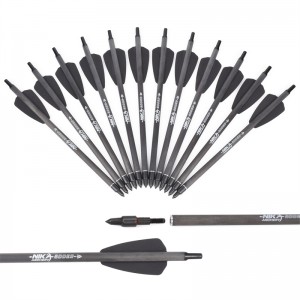 NIKA Tiry 113167-13 ID6.2mm 7.5inch Fibre de carbone Boulon Cobra Système Cobra Addder/R9/RX Tir à l\'arc en utilisant