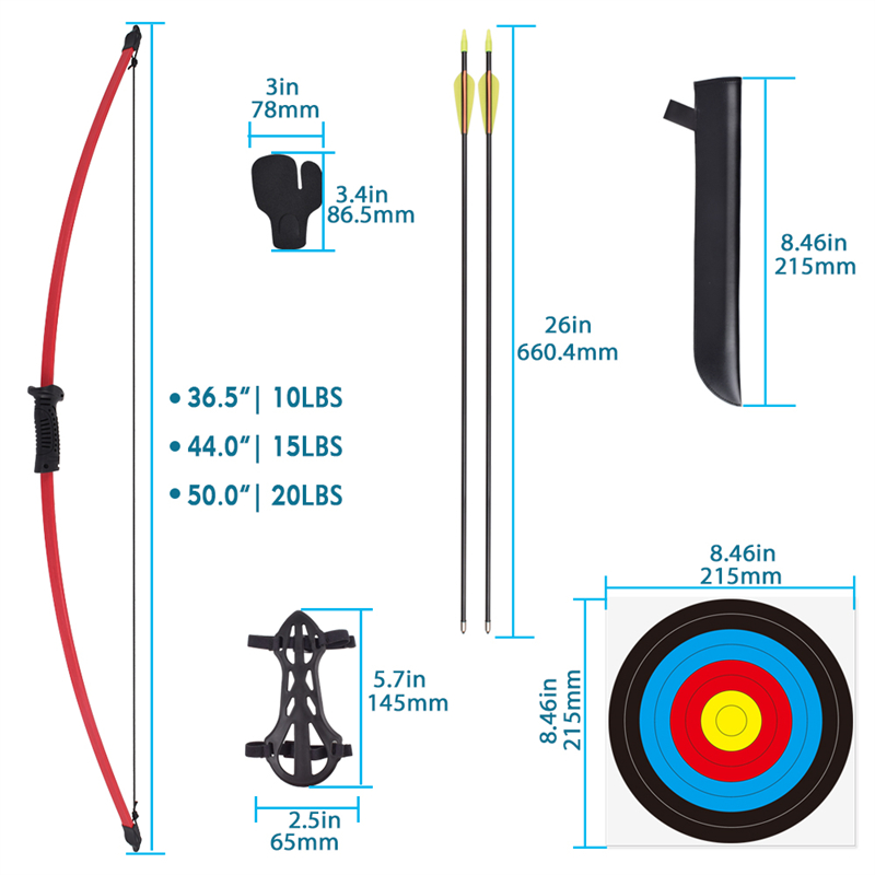 210038 Nika Archerie 44inch 15lbs Youth Arc pour Archer Outdoor&indoor Target Shooting