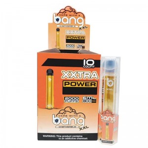 Bang XXL Jetable Vape Stylo Cigarettes électroniques Dispositif 800mAh Batterie 6ml Pods vides Vapeurs originales 2000 Kit de bouffées en gros