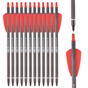 NIKA Tiry 113167-02 ID6.2mm 7.5inch Fibre de carbone Boulons d\'arbalète PLASTIC NOGER Tir à l\'arc Tirage de tir Cobra Adder/R9/RX