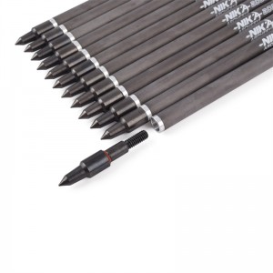 NIKA Tiry 113167-02 ID6.2mm 7.5inch Fibre de carbone Boulons d\'arbalète PLASTIC NOGER Tir à l\'arc Tirage de tir Cobra Adder/R9/RX