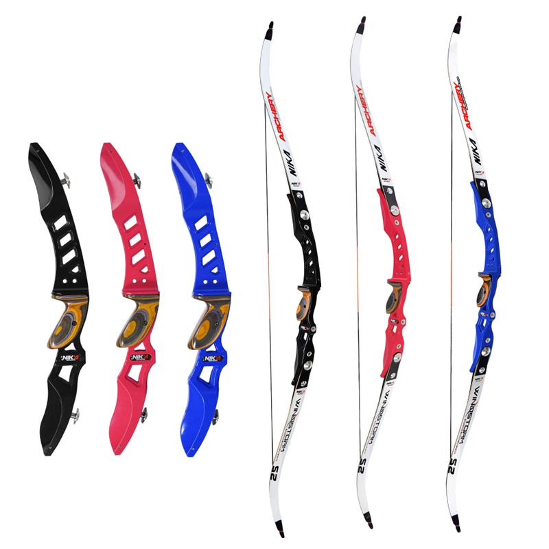 Nika Archerie 210018 64inch RH ILF Recurve Bow Busur Recurve pour la pratique de tir de la cible sportive en plein air