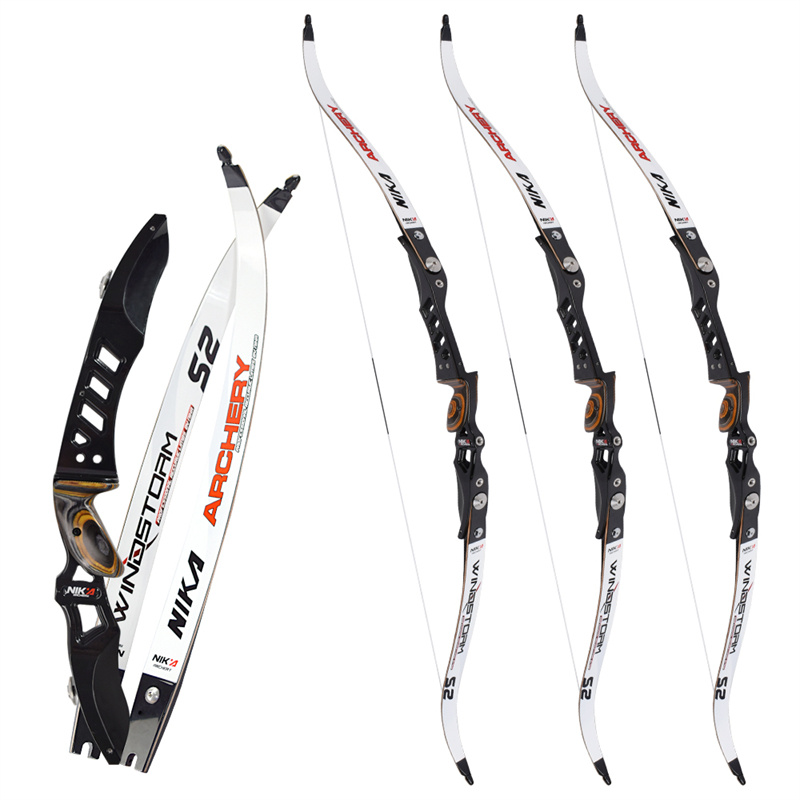 Nika Archerie 210018 64inch RH ILF Recurve Bow Busur Recurve pour la pratique de tir de la cible sportive en plein air