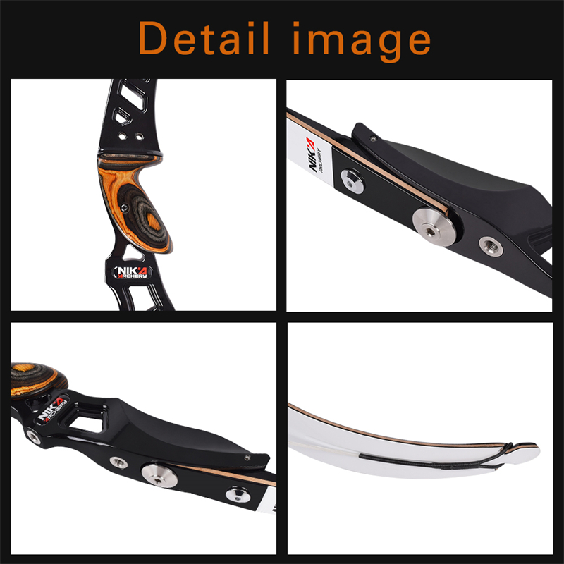 Nika Archerie 210018 64inch RH ILF Recurve Bow Busur Recurve pour la pratique de tir de la cible sportive en plein air
