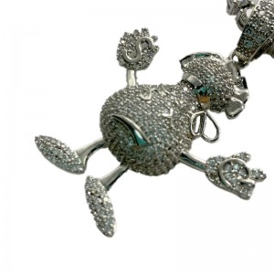 Pendentif mode humanoïde micro incrusté de zircon