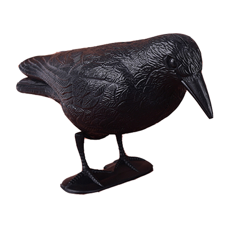 Guguluza Stand Full Corps Flocking Crow Decoy Hunting Plastic Plasque Crow Crow Crow Hallows \\\\\\\\\\\\\\ Day Décor W/feet Pique, Décoration de jardin