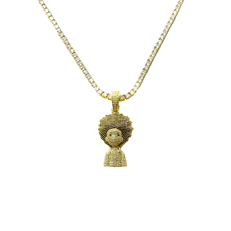 Collier de hip hop hip hop hip hop de zircon