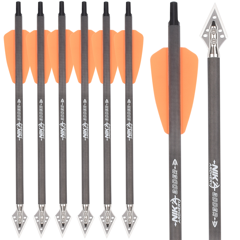 NIKA Tiry 114521-02 Boulon de carbone ID6.2MM 7.5inch pour le système COBRA Adder/R9/RX Equipement de chasse à l'arc