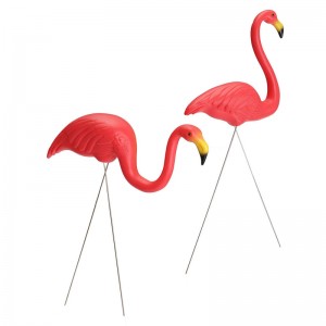 Pink Flamingo Plastique Buard Jardin Garden Art Ornements Rétro Decor de jouet