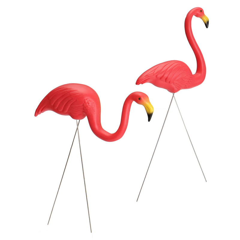 Pink Flamingo Plastique Buard Jardin Garden Art Ornements Rétro Decor de jouet