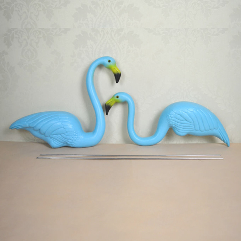 Simulation Plastique Bleu Flamingo Oiseaux Jardinage Décorations d'animaux Fournitures en plein air