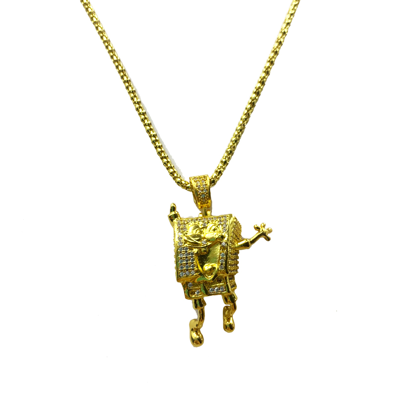 Collier Hip Hip Hip Spongebob d'Inlaid Zircon