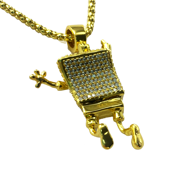 Collier Hip Hip Hip Spongebob d'Inlaid Zircon