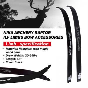 NIKA Tiry 270007 25h @ 68inch ILF Tir à l\'arc de tir à la chasse à remord de l\'arc pour l\'arc de récurve Set de la chasse et de la prise de vue cibles