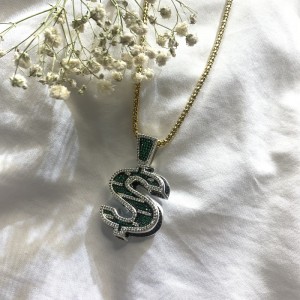 Pendentif symbole du dollar de Green S Hip-Hop Green S