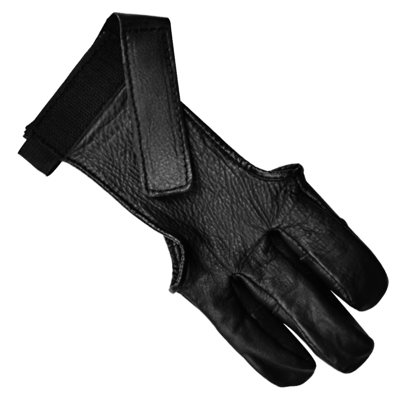 Elong Extérieur 42ft03 Gant de doigt pour la récupération Noir Couleur Couleur Tir à l'arc Protection des doigts